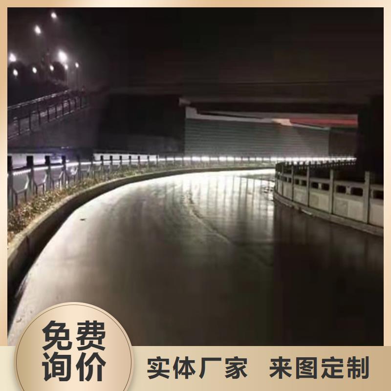 不锈钢桥梁防撞护栏河道景观灯光护栏【道路护栏】定制速度快工期短工厂自营