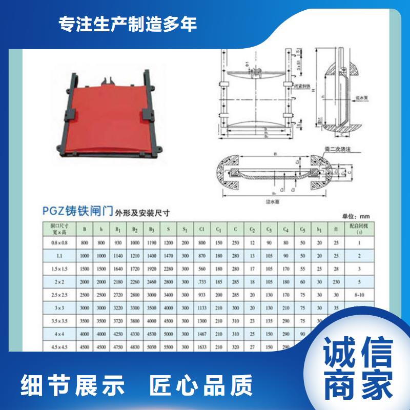 单向止水铸铁闸门诚信为本来图来样定制