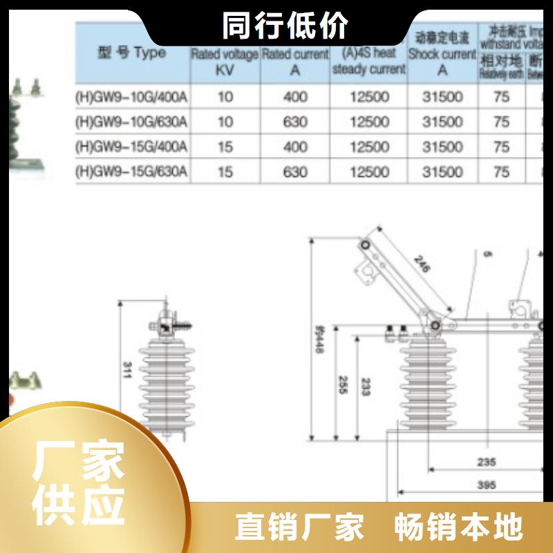 _户外高压隔离开关GW9-10G(W)/400同城服务商